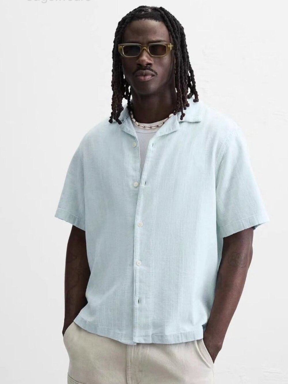 Zara Men's Striped Jacquard Shirt
